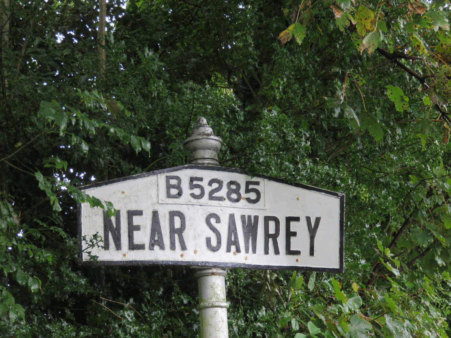 Near Sawrey sign